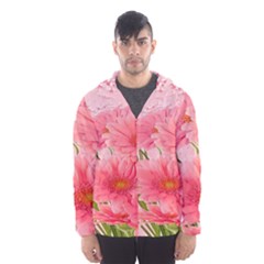 Nature Flowers Men s Hooded Windbreaker by Sparkle