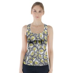 Gong Instrument Motif Pattern Racer Back Sports Top by dflcprintsclothing