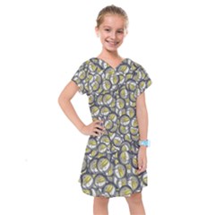 Gong Instrument Motif Pattern Kids  Drop Waist Dress by dflcprintsclothing