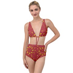 Background Pattern Texture Design Tied Up Two Piece Swimsuit by Ravend