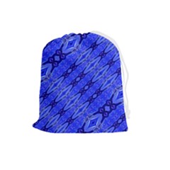 Abstract Tech Modern Pattern Drawstring Pouch (large) by dflcprintsclothing