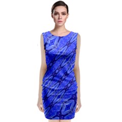 Abstract Tech Modern Pattern Sleeveless Velvet Midi Dress by dflcprintsclothing