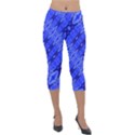 Abstract Tech Modern Pattern Lightweight Velour Capri Leggings  View1