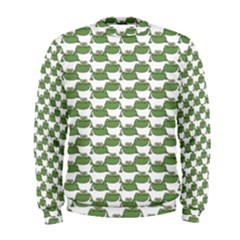 Funny Frog Cartoon Drawing Motif Pattern Men s Sweatshirt by dflcprintsclothing
