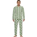 Funny Frog Cartoon Drawing Motif Pattern Men s Long Sleeve Velvet Pocket Pajamas Set View1