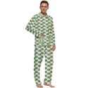 Funny Frog Cartoon Drawing Motif Pattern Men s Long Sleeve Velvet Pocket Pajamas Set View2