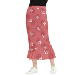 Background Graphic Wallpaper Decor Backdrop Design Art Pink Maxi Fishtail Chiffon Skirt by Pakemis