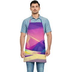 Abstract Geometric Landscape Art 3d Render Kitchen Apron by Pakemis