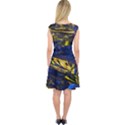 Space Futuristic Shiny Abstraction Flash Colorful Capsleeve Midi Dress View2