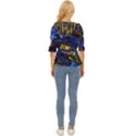 Space Futuristic Shiny Abstraction Flash Colorful Lightweight Drawstring Hooded Top View4