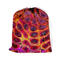 Fractal Black Texture Wallpaper Art Design Drawstring Pouch (2xl) by Pakemis