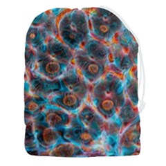 Fractal Black Texture Wallpaper Art Design Art Drawstring Pouch (3xl) by Pakemis