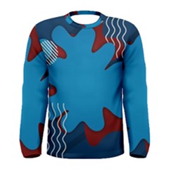 Background Abstract Design Blue Men s Long Sleeve Tee by Ravend
