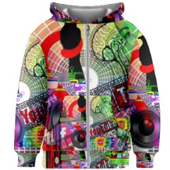 Social Media Interaction Woman Kids  Zipper Hoodie Without Drawstring by Ravend