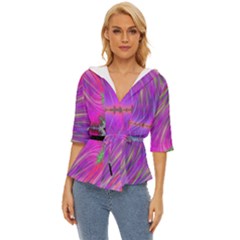 Fractal Fractals Abstract Art Lightweight Drawstring Hooded Top by Ravend