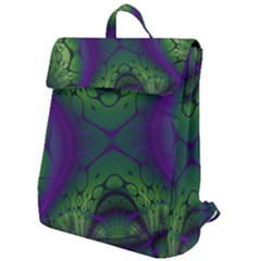 Fractal Abstract Art Pattern Flap Top Backpack by Ravend