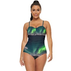 Aurora Borealis Photo Retro Full Coverage Swimsuit by danenraven