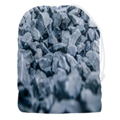 Rocks Stones Gray Gravel Rocky Material  Drawstring Pouch (3xl) by artworkshop