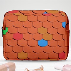 Roof Roofing Tiles  Make Up Pouch (large) by artworkshop