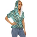 Scales Backdrop Texture Lightweight Drawstring Hooded Top View3