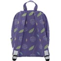 Seamless Pattern Floral Background Violet Background Zip Up Backpack View3