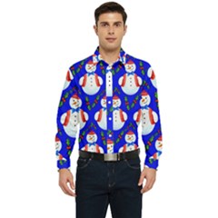 Seamless Repeat Repeating Pattern Men s Long Sleeve  Shirt by artworkshop