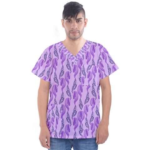 Unicorn Butterfly Men s V-neck Scrub Top by Sparkle
