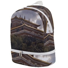 Buddhist Temple, Lavalleja, Uruguay Zip Bottom Backpack by dflcprintsclothing