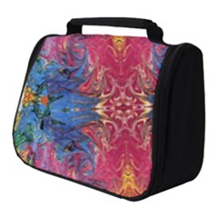 Firey Repeats I Full Print Travel Pouch (small) by kaleidomarblingart