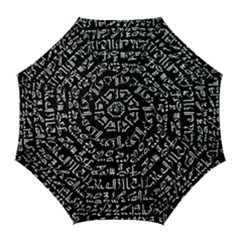 Sanscrit Pattern Design Golf Umbrellas by dflcprintsclothing