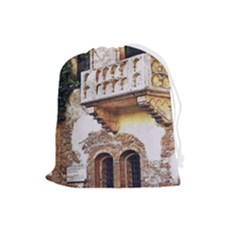 Juliet`s Windows   Drawstring Pouch (large) by ConteMonfrey