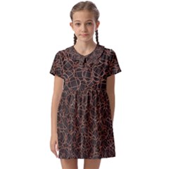 Random Abstract Geometry Motif Pattern Kids  Asymmetric Collar Dress by dflcprintsclothing