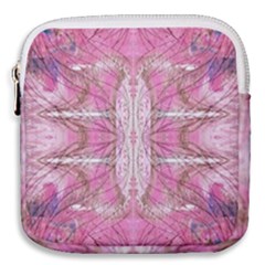 Pink Arabesque Iv Mini Square Pouch by kaleidomarblingart