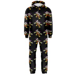 Dancing Clowns Black Hooded Jumpsuit (men) by TetiBright