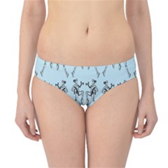 Jogging Lady On Blue Hipster Bikini Bottoms by TetiBright