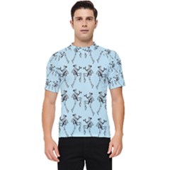 Jogging Lady On Blue Men s Short Sleeve Rash Guard by TetiBright