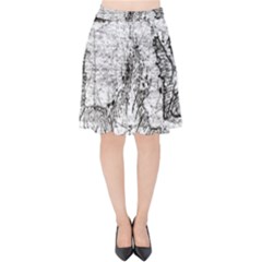 Antique Mercant Map  Velvet High Waist Skirt by ConteMonfrey