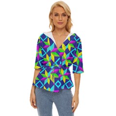 Colorful Stars Pattern           Lightweight Drawstring Hooded Top by LalyLauraFLM