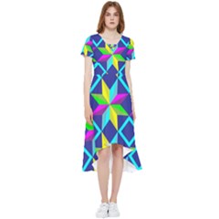 Colorful Stars Pattern                                                                  High Low Boho Dress by LalyLauraFLM