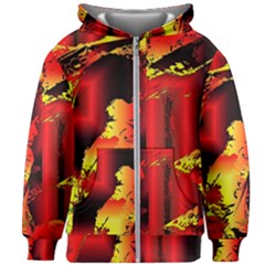 Red Light Ii Kids  Zipper Hoodie Without Drawstring by MRNStudios