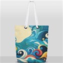 Waves Ocean Sea Abstract Whimsical (2) Full Print Rope Handle Tote (Small) View1