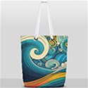 Waves Wave Ocean Sea Abstract Whimsical Full Print Rope Handle Tote (Small) View1