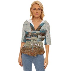 Calm Day On Lake Garda Lightweight Drawstring Hooded Top by ConteMonfrey