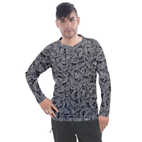 Weird Monster Reptile Drawing Motif Pattern Men s Pique Long Sleeve Tee by dflcprintsclothing
