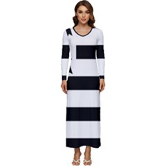 Brittany Flag Long Sleeve Velour Longline Maxi Dress by tony4urban