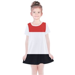 Kujawsko-pomorskie Flag Kids  Simple Cotton Dress by tony4urban