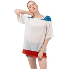 Crimea Flag Oversized Chiffon Top by tony4urban