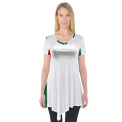 Italy Short Sleeve Tunic  by tony4urban