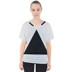 Magnitogorsk City Flag V-neck Dolman Drape Top by tony4urban