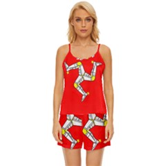 Isle Of Man Satin Pajama Short Set by tony4urban